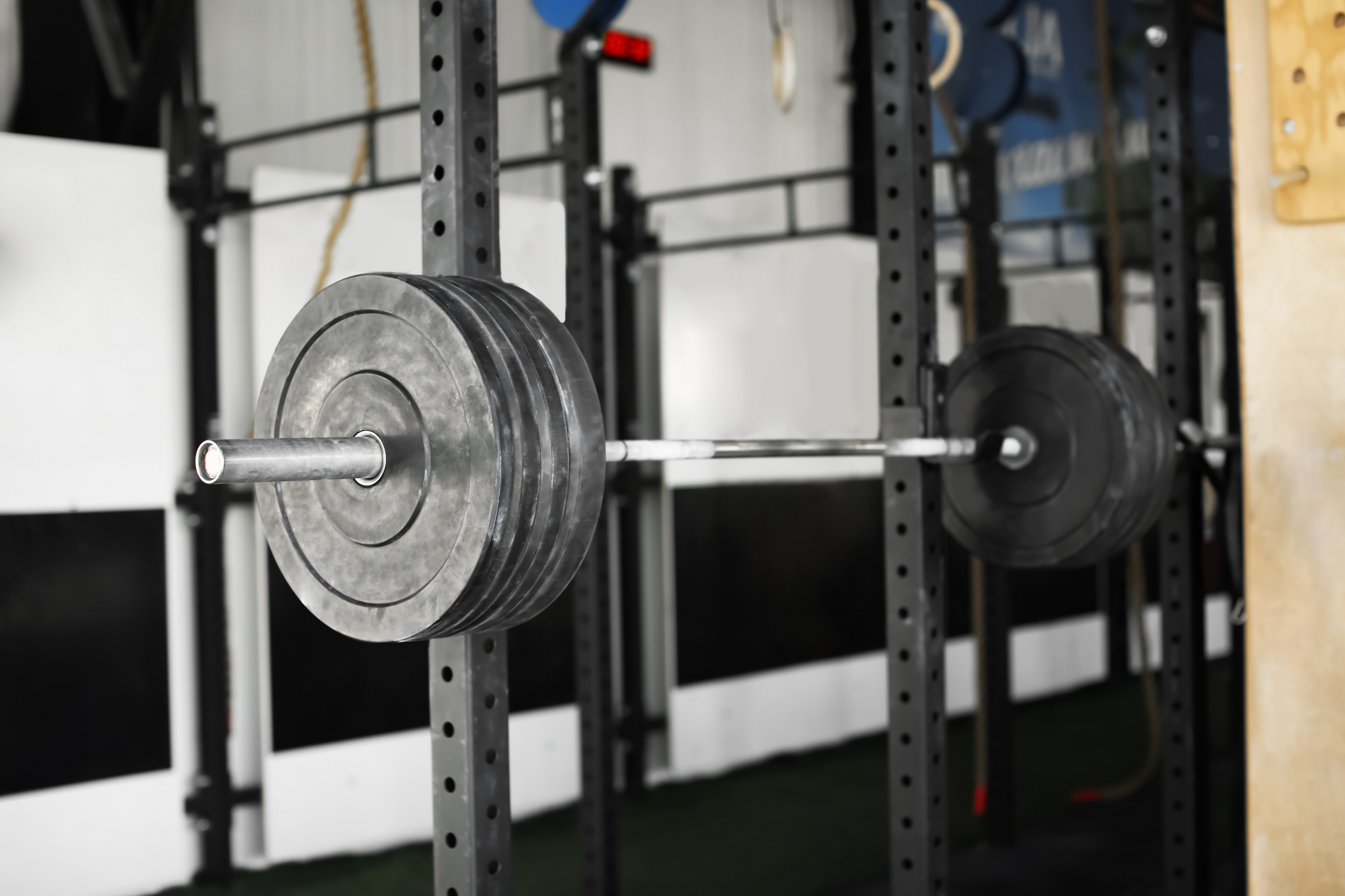 Squat Rack, Barbell, Weights