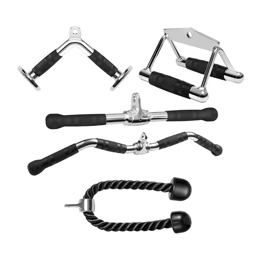 Cable Machine Attachments - Combo Set (5 pcs)